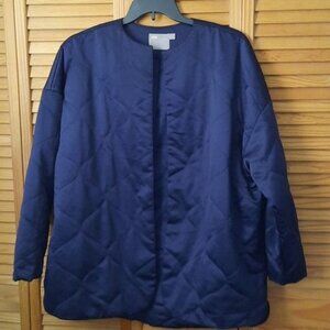Asos Quilted Open Front Fully Lined Jacket Size 14